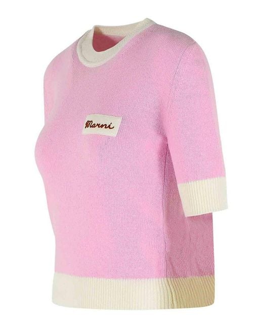 Marni Pink Wool Blend Sweater