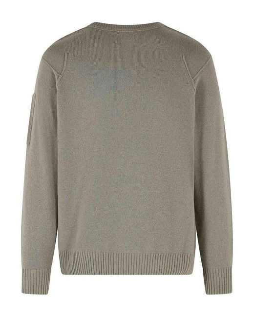 C P Company Gray Wool Blend Sweater for men