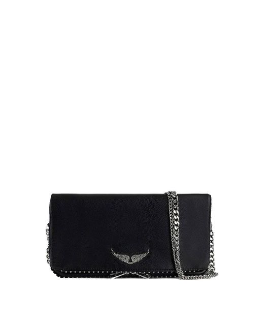 Zadig & Voltaire Black Rock Grained Leather Studs
