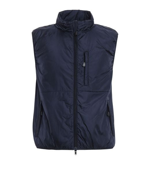 Aspesi Blue Jil Nylon Taffeta Padded Vest for men