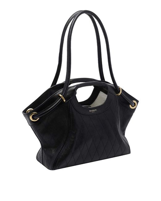 Balmain Black Medium Tote Bag