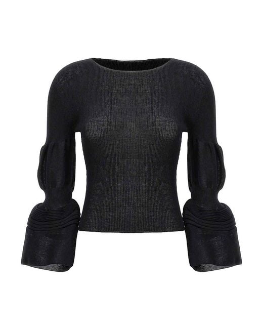 Pleats Please Issey Miyake Black Assemblage Branch Top