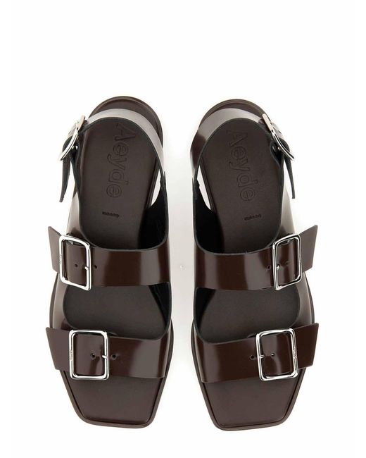 Aeyde Black Tekla Sandals
