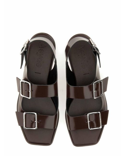 Aeyde Black Tekla Sandals