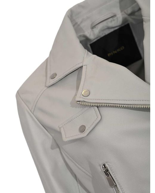 Pinko Gray New Sensitive Biker Jacket