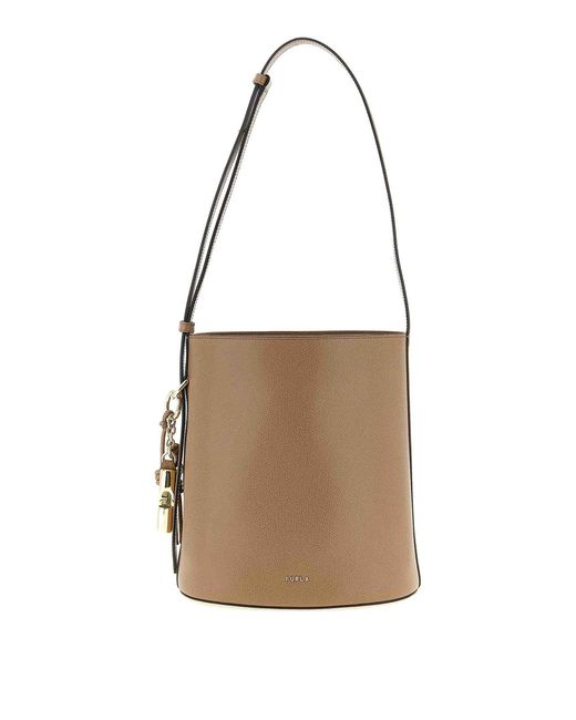 Furla White Small Bucket Bag