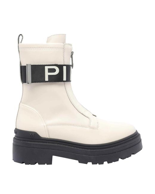 Pinko White Yougurt Mia 13 Booties