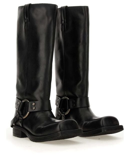 Acne Black Leather Boot