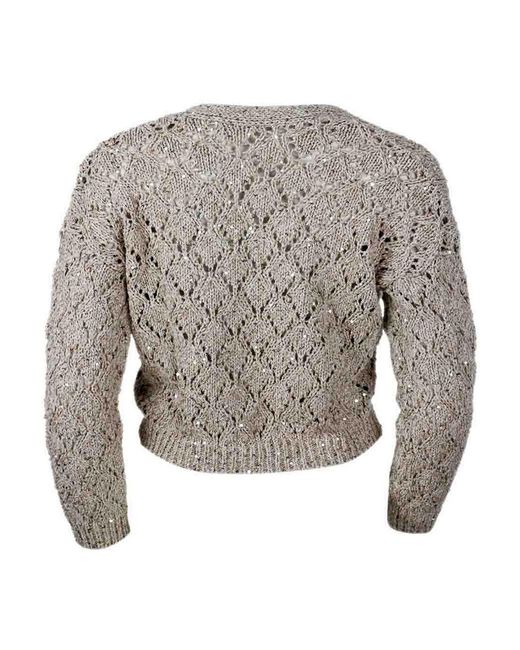 Eleventy White Sweater