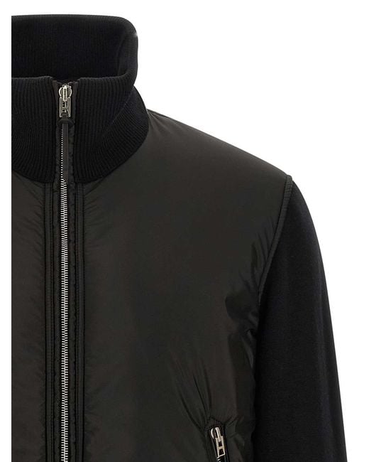 Tom Ford Black Merino Wool Bomber Jacket for men