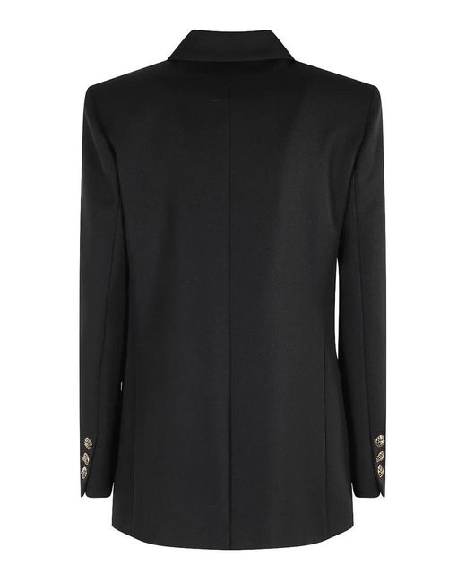 Elisabetta Franchi Black Wool Long-Sleeve Blazer