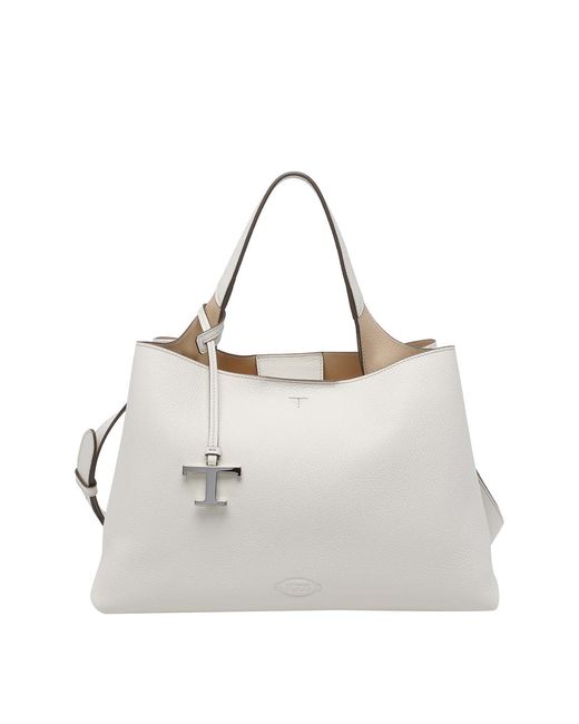 Tod's White Medium Leather Handbag