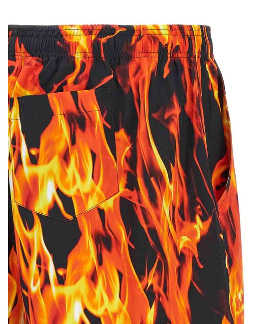 Vetements Orange & Fire' Bermuda Shorts for men