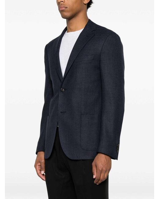 Corneliani Blue Single-Breasted Jacket for men