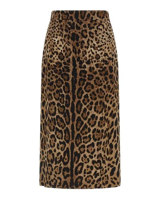 Dolce & Gabbana Brown Leo' Skirt