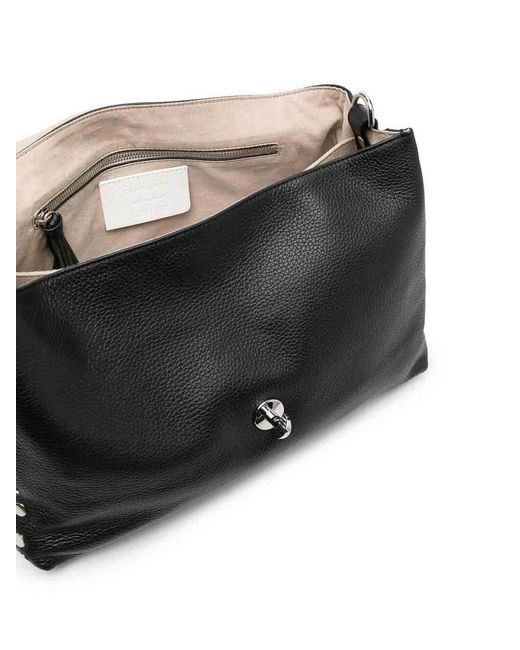 Zanellato Black Medium Postina Daily Giorno Bag
