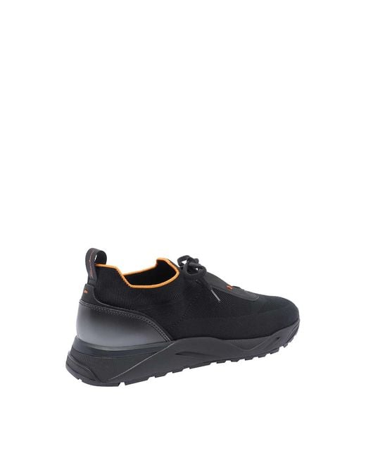 Santoni Black Sneakers for men