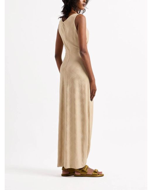 Giorgio Armani Natural Long Dress With Print