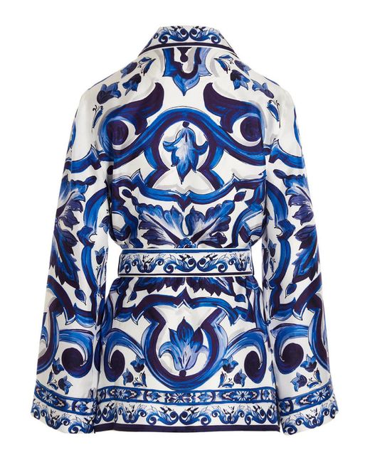 Dolce & Gabbana Blue Mediterranean Shirt