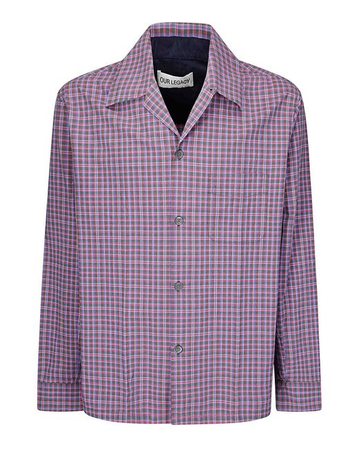 Our Legacy Purple Heusen Shirt for men