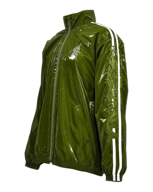 Doublet Green Laminate Track Jacket for men