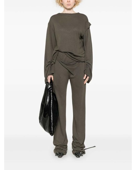 OTTOLINGER Gray Linen Blend Trousers