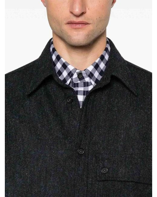 Thom Browne Black Oversized Pc Shirt W/ Double Needle for men