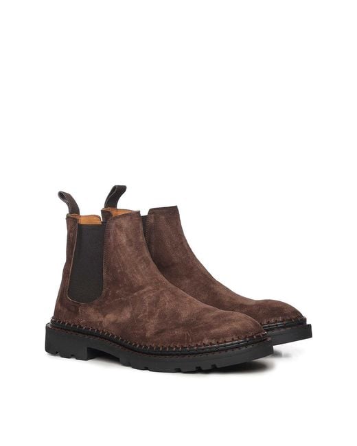 Alexander Hotto Brown Leather Chelsea Boots for men