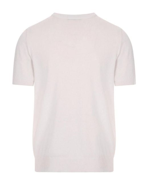 Kiton White Crewneck Sweater for men
