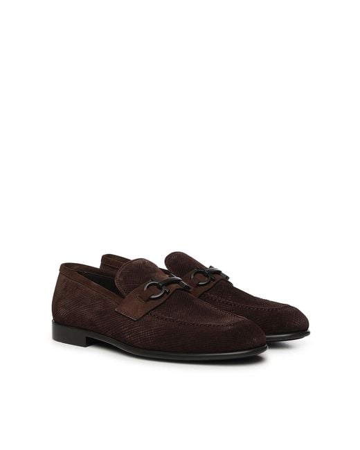 Ferragamo Brown Gancini Loafer for men