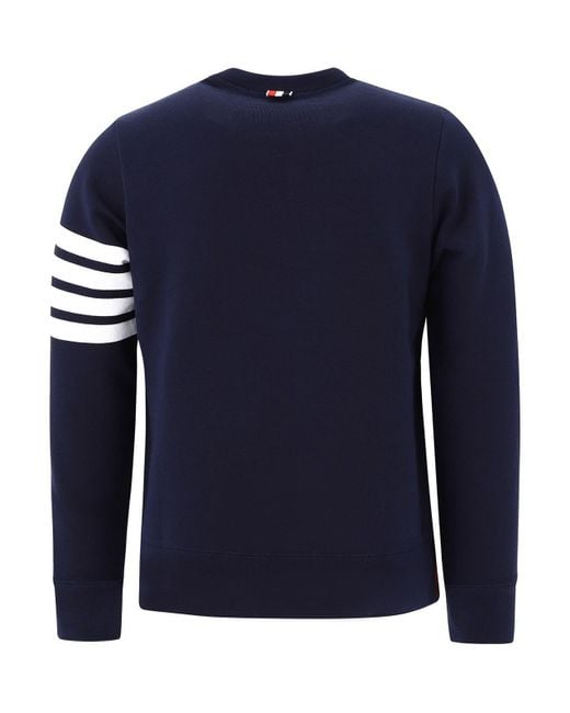 Thom Browne Blue Engineered 4-Bar Sweatshirt for men