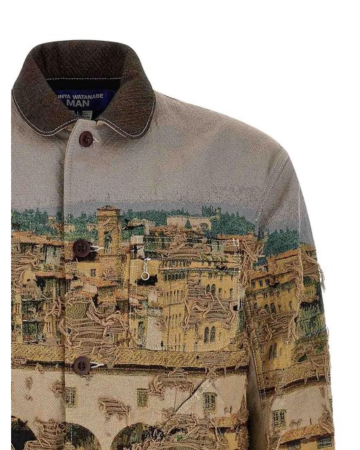 Junya Watanabe Multicolor Jacquard Square Jacket for men