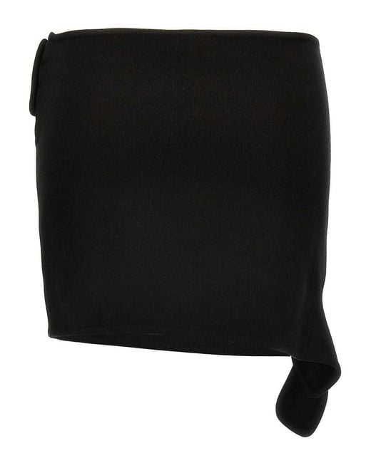 Courreges Black Loop Milano Skirt