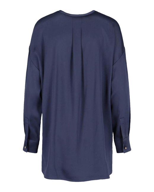 Giorgio Armani Blue Silk Shirt
