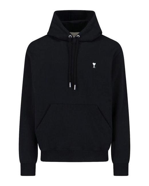 AMI Blue Ami De Cur Hooded Sweatshirt for men