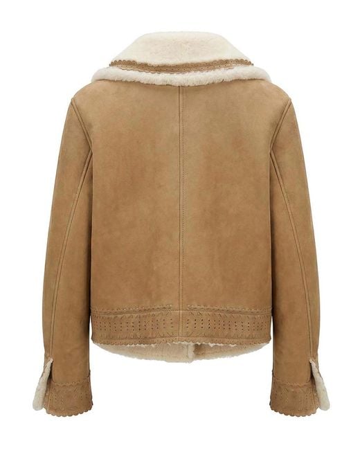 Ermanno Scervino Natural Shearling Jacket