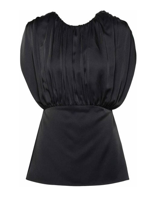 Jil Sander Black Acetate Blend Top