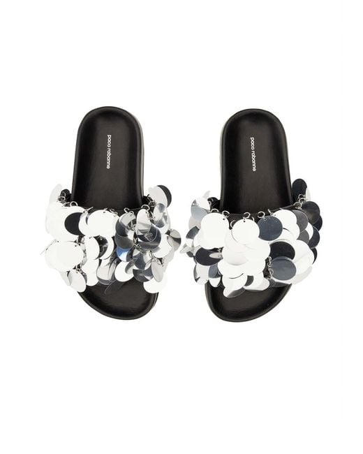 Rabanne White Sparkle Sandal