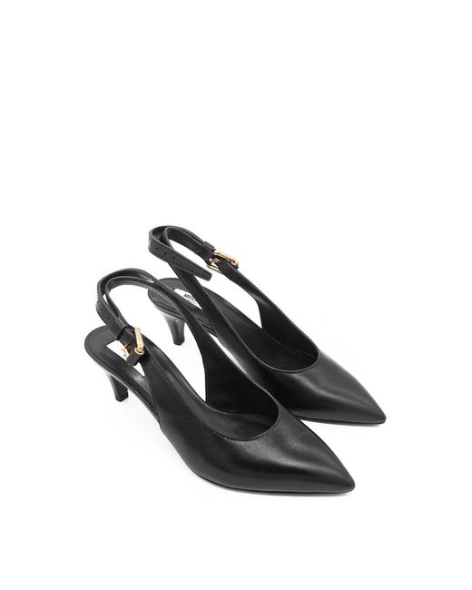 Moschino Black Tie Me Sling Back