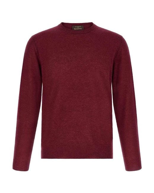 Zanone Red Giro Inn Cashmere Sweater for men