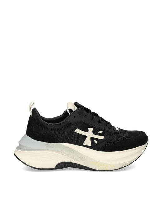 Premiata Black Hill Logo Detail Sneakers