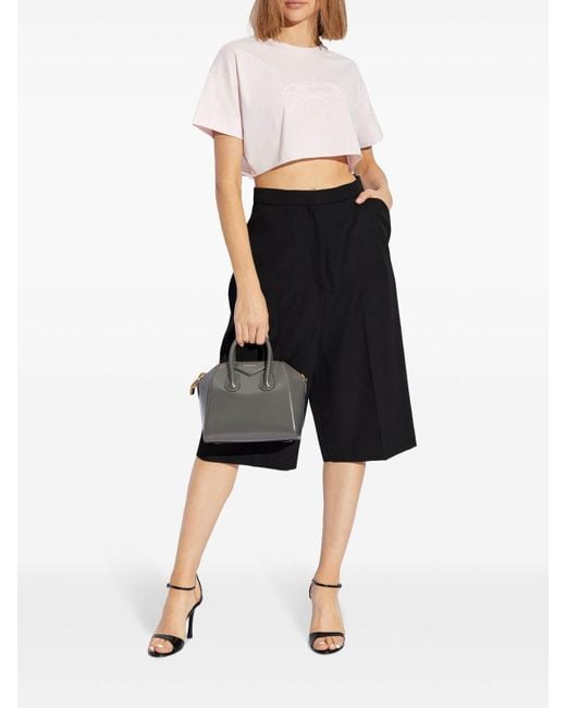 Givenchy Pink Light Cotton Cropped T-Shirt