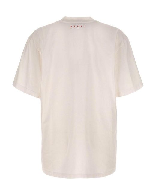 Marni White Bubble T-shirt for men