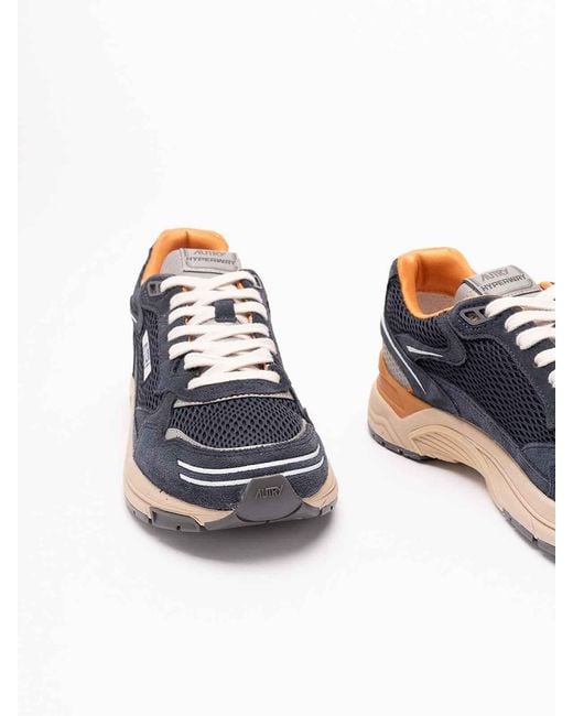 Autry Blue 'Hyperway' Low Sneakers for men
