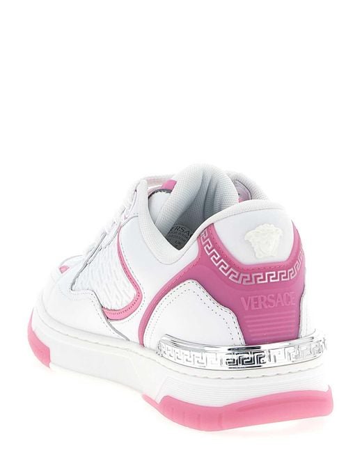 Versace White 'Biggie Basket' Sneakers