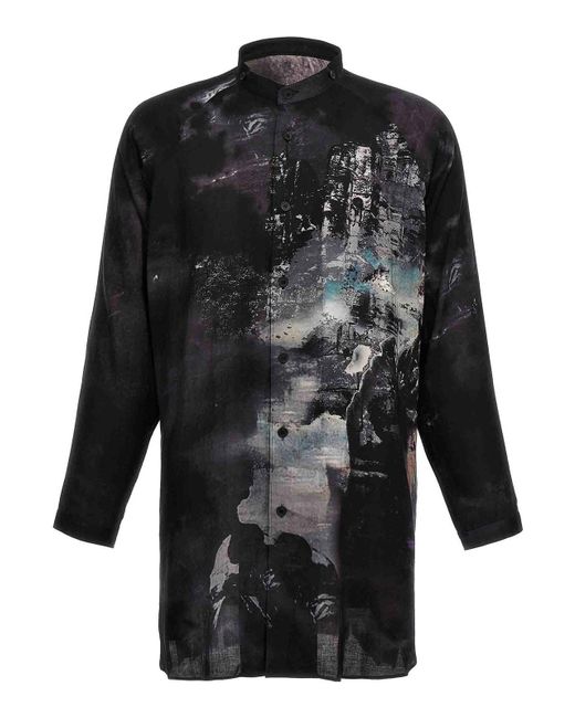 Yohji Yamamoto Black J-pt Side Gusset Shirt for men