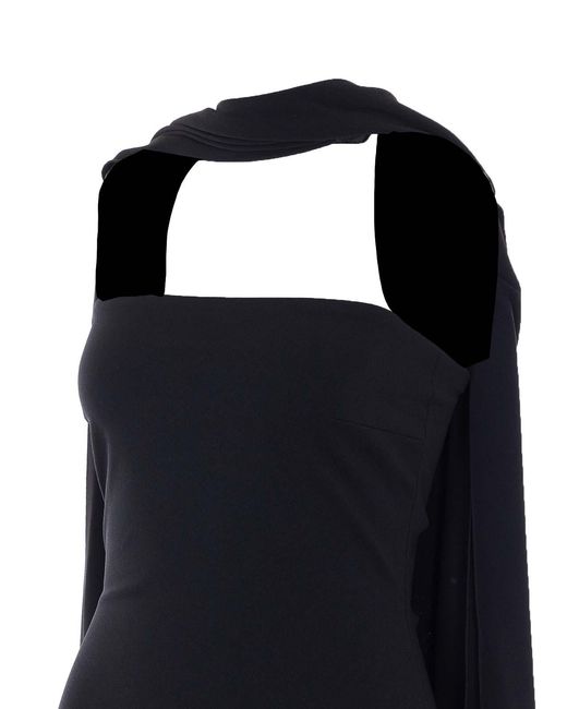 Solace London Black Martine Midaxi Dress