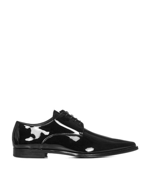 DSquared² Black Leather Classic Shoes for men