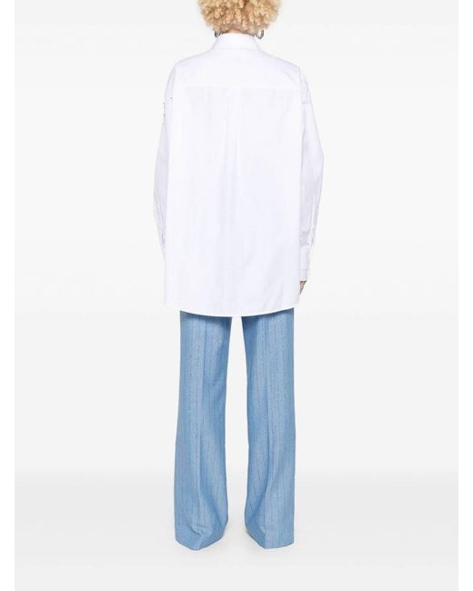 Des Phemmes White Oversized Button-Up Shirt