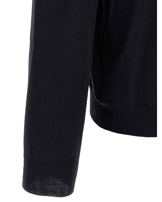Zanone Blue Wool Turtleneck Sweater for men